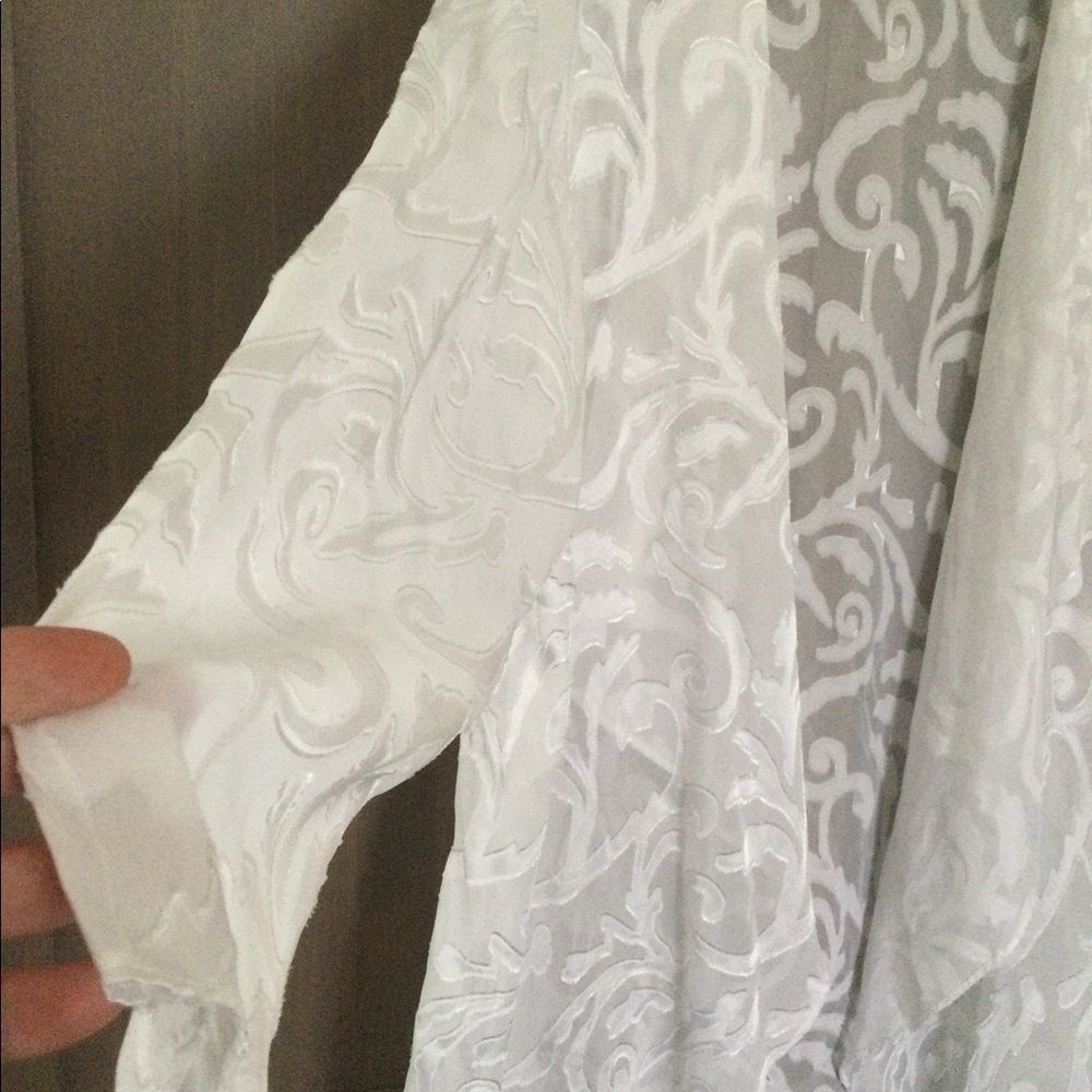Silky White Kimono Jacket